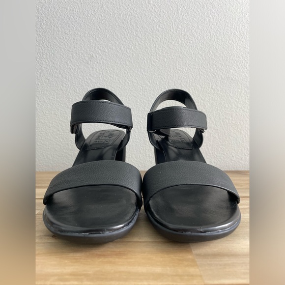 Naturalizer nxtgen N trace sandal block heel gray black velcro strap comfortable - Picture 2 of 6